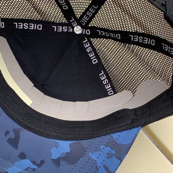 Blue Camo Diesel OTB Trucker Cap with Black Mesh - Picture 8 of 8